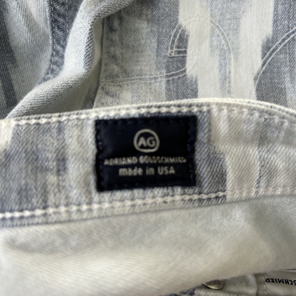 AG Adriano Goldschmied The Stilt Cigarette Leg Blue Denim Jeans 24 Chevron - Picture 4 of 9